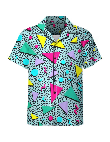 Conjunto DOOPCCOR 3 Piezas Hombre Camisa Hawaiana y Pantalones