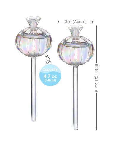 Esferas de Riego Automático NiHome 2-Pack Cactus Iridiscente 140ml