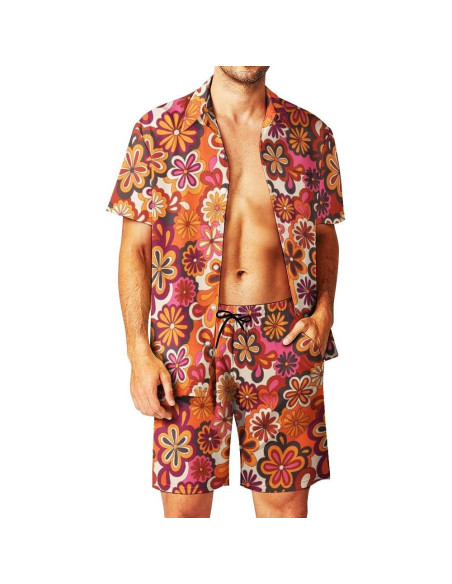 Conjunto de Chándal DOOPCCOR 3 Piezas Hombre Hawaiano