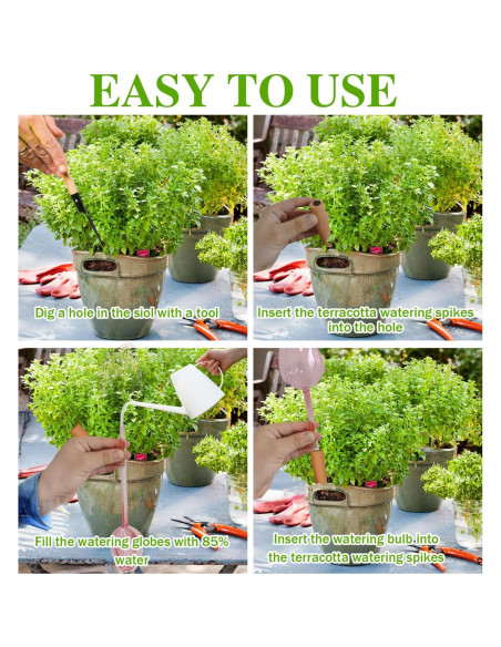 4 Esferas de Vidrio para Autorriego de Plantas XYElite - Rosa