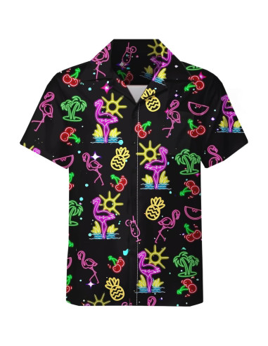 DOOPCCOR Traje Deportivo 3 Piezas Hombre Camisa Hawaiana