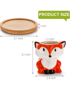 Paquete de 6 macetas de cerámica Pumtus para suculentas 7.6 cm 2