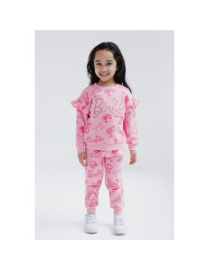 Conjunto sudadera y jogger Barbie 0-2 años rosa cheetah 2