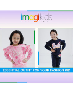 Conjunto sudadera y jogger Barbie 0-2 años negro 2