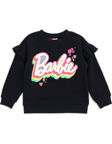 Conjunto sudadera y jogger Barbie 0-2 años negro