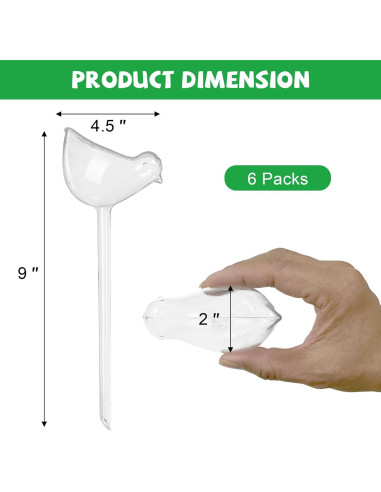 Dispositivos de Riego Autorriego Jabrand 6 Piezas Forma de Pájaro