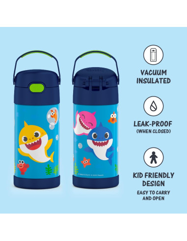 Botella de Agua THERMOS FUNtainer 354 ml con Pajilla Baby Shark