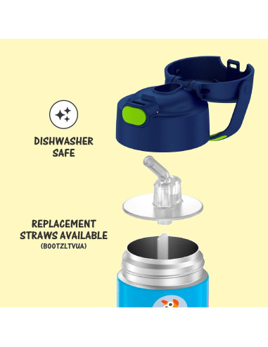 Botella de Agua THERMOS FUNtainer 354 ml con Pajilla Baby Shark