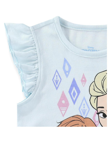 Conjunto Falda Tul y Camiseta Moana Frozen Niñas 3T Azul