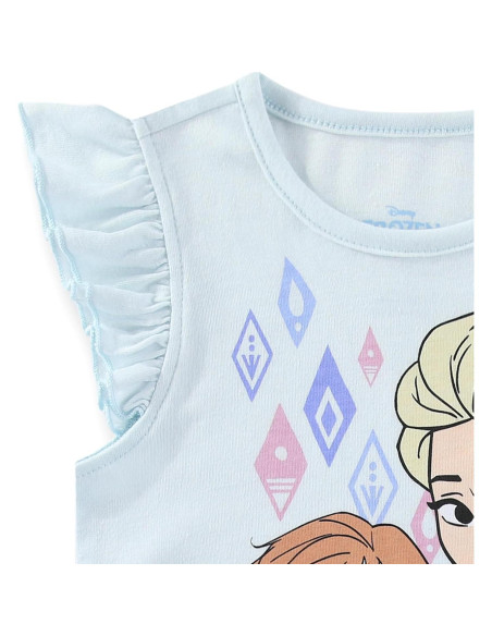 Conjunto Falda Tul y Camiseta Moana Frozen Niñas 3T Azul