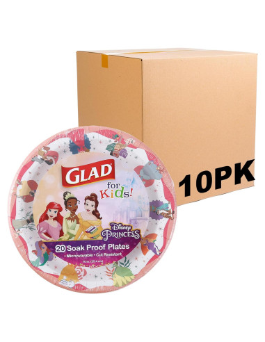 Platos de Papel Princesa Glad 10" (25,4 cm) 20 Piezas