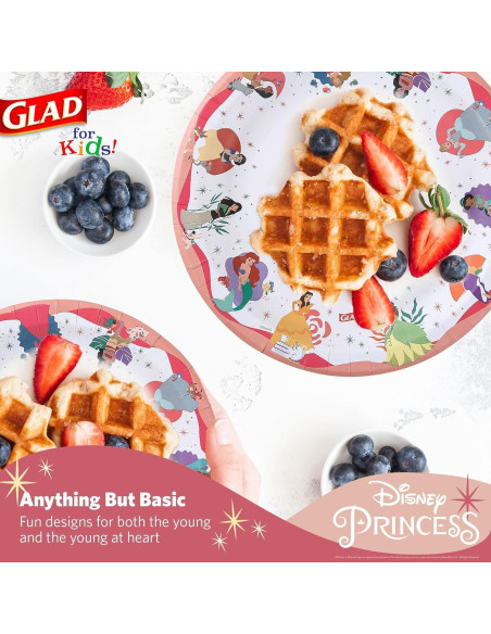 Platos de Papel Princesa Glad 10" (25,4 cm) 20 Piezas