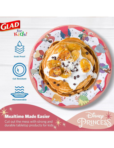Platos de Papel Princesa Glad 10" (25,4 cm) 20 Piezas
