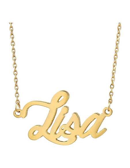 Collar de Nombre Personalizado AOLO Acero Inoxidable 35.56 cm