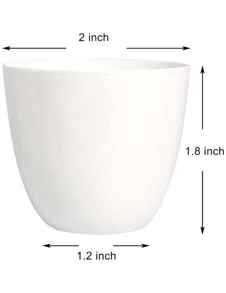 Juego de 24 Macetas de Plástico Youngever 5.08 cm Drenaje