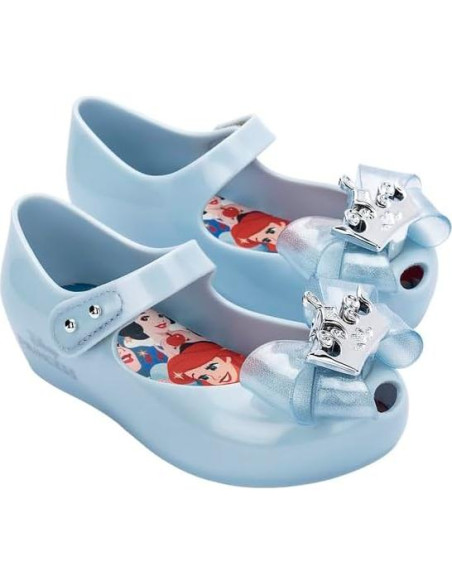 Zapatos Bailarina Mini Melissa Princesa Disney Azul 19.5cm
