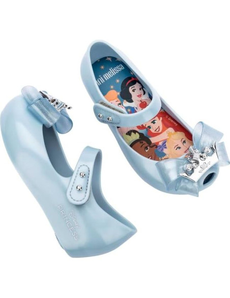 Zapatos Bailarina Mini Melissa Princesa Disney Azul 19.5cm