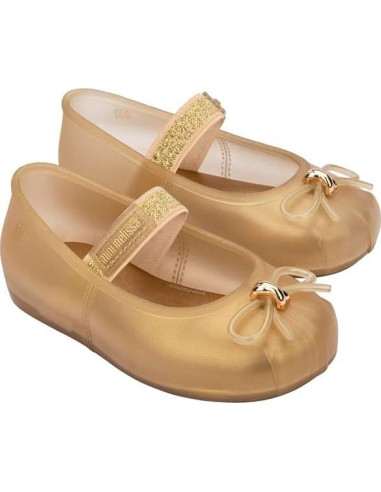 Zapatos Mini Melissa Sophie Ballet para Niñas 10 Beige Perlado