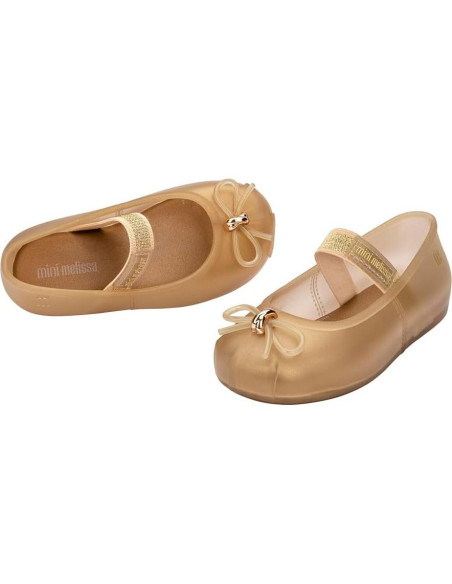 Zapatos Mini Melissa Sophie Ballet para Niñas 10 Beige Perlado