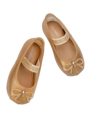 Zapatos Mini Melissa Sophie Ballet para Niñas 10 Beige Perlado