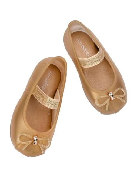 Zapatos Mini Melissa Sophie Ballet para Niñas 10 Beige Perlado