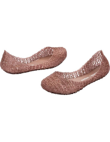 Zapatos Mini Melissa Campana Papel Niñas Glitter Rosa 19cm