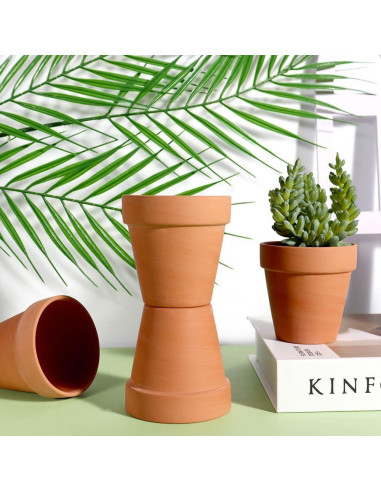 Macetas de Arcilla Vensovo 3" con Plato - Paquete de 12