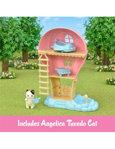 Casa de Juegos de Globos Calico Critters con Gato Tuxedo