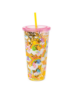 Taza Fría Care Bears Silver Buffalo 946 ml Arcoíris con Tapa