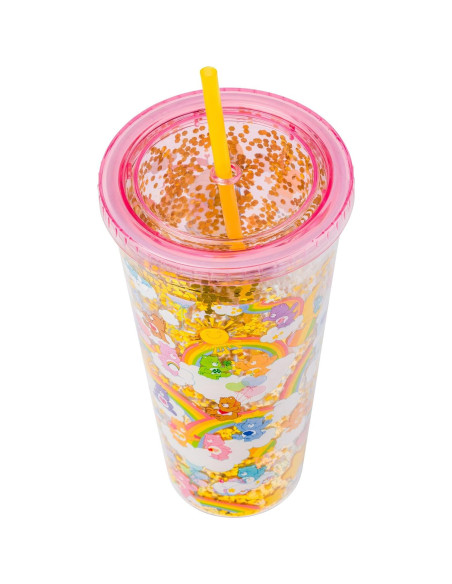 Taza Fría Care Bears Silver Buffalo 946 ml Arcoíris con Tapa