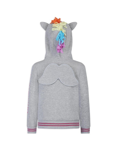 Sudadera Mi Pequeño Pony Gris con Cremallera y Orejas