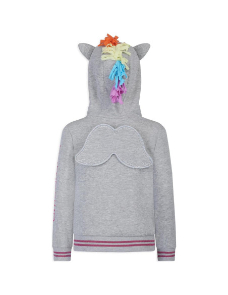 Sudadera Mi Pequeño Pony Gris con Cremallera y Orejas