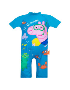 Traje de baño George Pig para niños - Azul con estampado