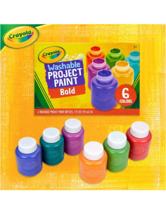 Pintura Lavable Crayola 6 Colores Audaces 59ml - No Tóxica 2
