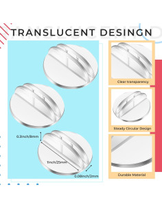 Yinkin 50 Pcs Soportes de Tarjetas Transparentes 25mm 2