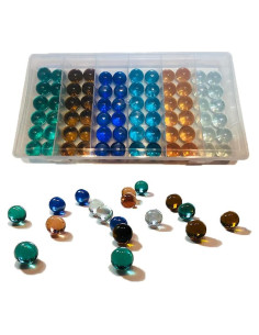 72 Canicas de Vidrio UNCOJOY en 6 Colores para Juegos
