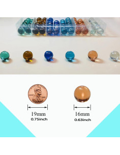 72 Canicas de Vidrio UNCOJOY en 6 Colores para Juegos 2