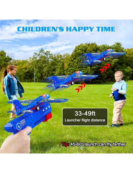 Paquete de 3 Juguetes Lanzadores de Aviones LED - LJZJ