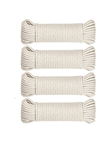 Cuerda de Algodón Natural SteadMax 61m 5mm Alta Resistencia