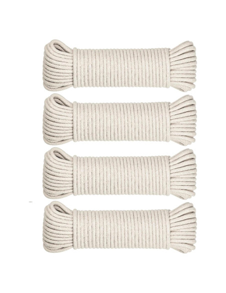 Cuerda de Algodón Natural SteadMax 61m 5mm Alta Resistencia