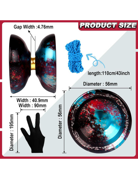 Yoyo Profesional JOLESHARE T1 No Responsivo + 5 Cuerdas