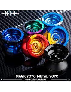 Yo-Yo Profesional MagicYoYo N11 Azul Dorado + 12 Cuerdas 2