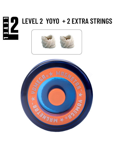 Yoyo Yomega Magnetar Azul con Rodamiento y 2 Cuerdas