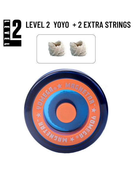 Yoyo Yomega Magnetar Azul con Rodamiento y 2 Cuerdas