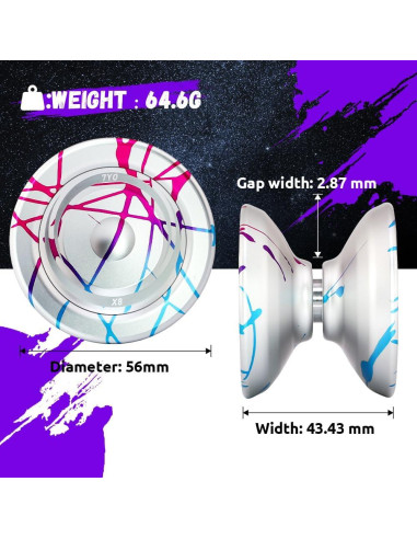 Yoyo Profesional X8 para Niños 8-12 Años con Estuche