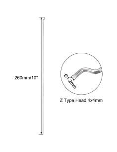 Varillas de Acero Z uxcell 1.2mm x 260mm para RC - Paquete de 20 2