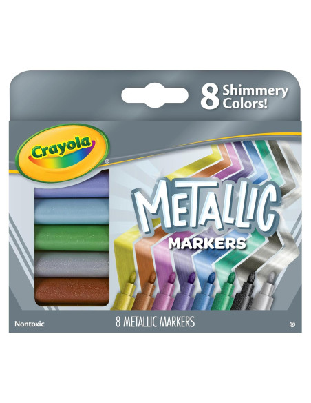 Marcadores Metálicos Crayola 8 Colores Brillantes