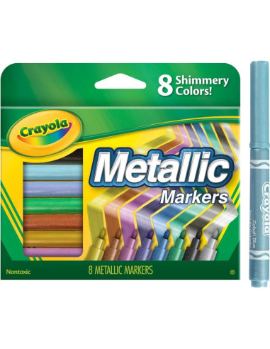 Marcadores Metálicos Crayola 8 Colores Brillantes