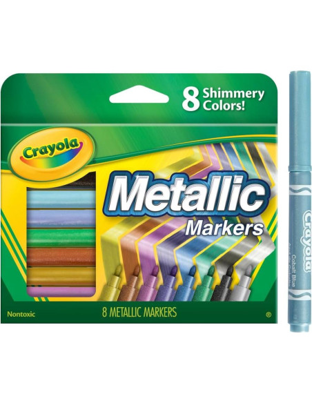 Marcadores Metálicos Crayola 8 Colores Brillantes