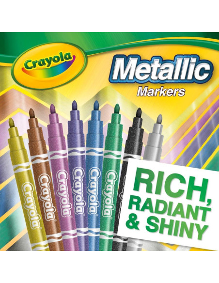 Marcadores Metálicos Crayola 8 Colores Brillantes